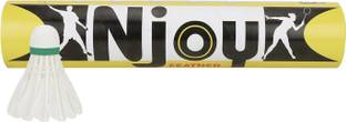 Padmawati Sports NJOY Feather Shuttle  - White