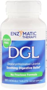 Enzymatic Therapy DGL, Deglycyrrhizinated Licorice, 100 Chewable Tablets