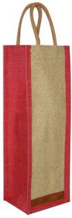 A&A Jute Eco-Friendly Water Bottle Wine Bottle Carry Bag 1.5 Liter Capacity