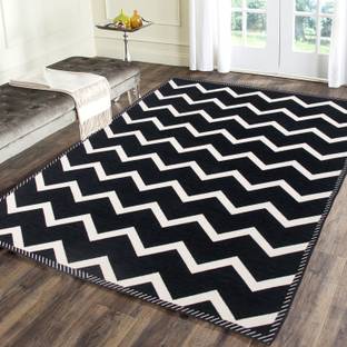 Flipkart SmartBuy Black Chenille Area Rug