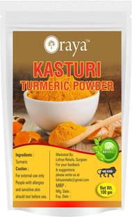Oraya Kasturi Turmeric ( Haldi) Powder for Face Pure Organic for Skin Whitening-