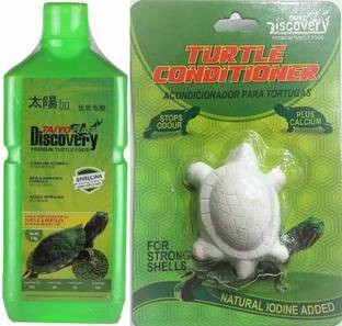 Taiyo Pluss Discovery TURTLE FOOD + TURTLE CONDITIONAR CLACIUM (1KG FOOD+TURTLE CONDITIONAR) Vegetable 1 kg Dry Adult Turtle Food