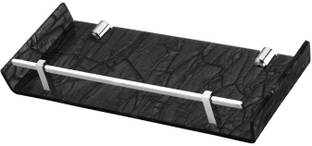 NEW WARE Luxurious Acrylic Wall Mount Bathroom Shelf (Size - 12x5 Inch) (Black Colour) Acrylic Wall Shelf
