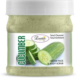 Luster Cucumber Face & Body Cream Scrub, Smooth, Soft & Skin Nourishes  Scrub