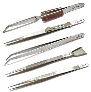 ATAR Piece Curv, Slid Lock, Cross Lock, Straight Tweezer & Scoop with Tweezer Tool.