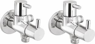 Prestige Angle Cock 2 Way Pack Of 2 Brass Pillar Tap With Wall Flange Angle cock Angle Cock Faucet