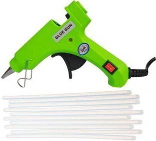 GUNSTICK GLUE GUN GREEN 20WATT WITH 10 TRANSPARENT STICKS Standard Temperature Corded Glue Gun
