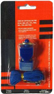RHONNIUM ®Whistle with Cushioned Mouth Grip+ Lanyard (Made in Canada) Pealess Whistle