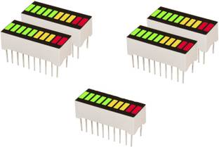 Electrobot 10 Segment LED Bar Graph Display 3 Colors(Orange + Yellow+ Green) Single led bar Graph DIY or Arduino Electronic Components Electronic Hobby Kit