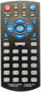 King Enterprise IT-400 SUF/IT-502 WD SUF/IT-5840 SUF IT-400 SUF IT-502 WD SUF IT-5840 SUF Home Theater Remote INTEX Remote Controller