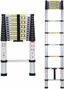 Inditradition Ultra-Stable Telescopic Ladder, Folding Step Ladder, Aluminium, 2.6 Meter Aluminium Ladder