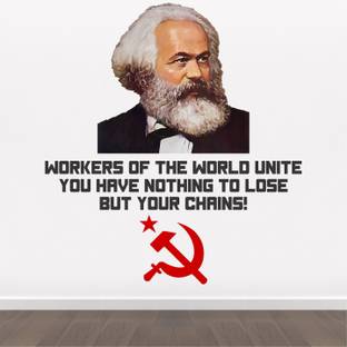 StickMe Karl Marx - Communist - Communism - Socialism - Office - Inspirational - Motivational - Quotes - Wall Sticker-SM812