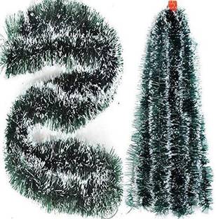 Bandekar UNIQUE 3 PCS GREEN SNOW PINE COLOUR CHRISTMAS DECORATION GARLANDS Garlands Pack of 3