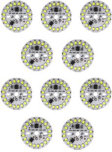 Rooprekha enterprises 10 Pics 9 Watt Direct On Board LED Bulb Raw Material WHITE Color Electronic Components Electronic Hobby Kit