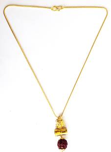 FashionCraft Stylish & Trendy most popular Designer lord Shiv damru Gold-plated Plated Brass, Alloy Chain
