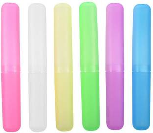 Nuestra Plastic Toothbrush Holder Cap Cover (Multicolour) - Set of 6 Toothbrush Case