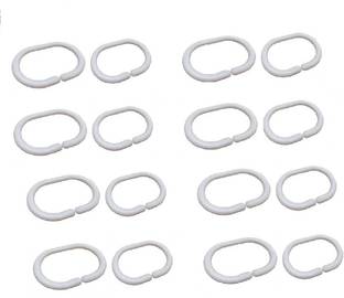 AnEk goods White Curtain Rings, Curtain Hooks, Curtain Rods Metal