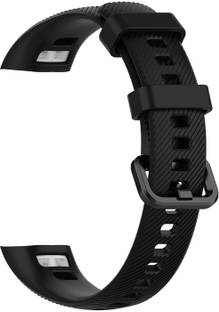 Epaal Silicone Strap for Honor Band 5 & Honor Band 4 (Black) Smart Watch Strap