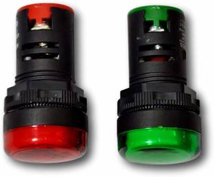 ROBIN TEPER Panel Indicator 1001 LED Panel Indicator Light 1 Set 31 Mm {Red and Green Colour } Digital Voltage Tester