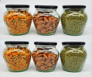 crom Glass Grocery Container  - 355 ml