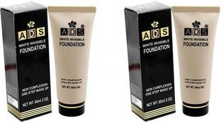 ads White Invisible Foundation ( Combo Pack of 2) Foundation