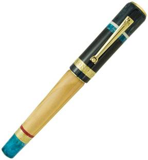 DELTA DELTA MAGNIFICA AMALFI OLIVE WOOD FOUNTAIN PEN – 14KT MEDIUM NIB Fountain Pen