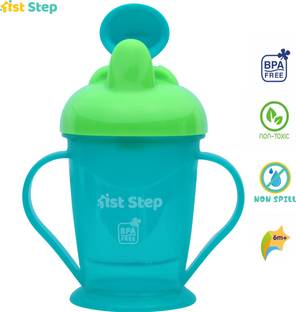 1st Step 180ml BPA Free Polypropylene Hard Spout Baby Sipper/Sippy Cup With Twin Handles For Easy Grip