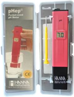 params Hanna Instruments Portable PH Meter HI 96107 Water Purity Acidity Tester with Glass Bulb Electrode Digital TDS Meter