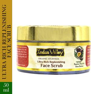 Indus Valley Ultra Rich Replenishing Fruit Scrub - Made with Shea Butter and Fruits Face Wash