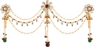 Om jewels Traditional Stylish Hair Accessories Juda Jewellery For Women Girl Hair Chain