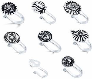 Divastri Silver Plated Silver Nose Ring