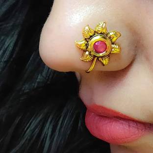 Jewel Farm Crystal Gold-plated Plated Copper Nose Ring