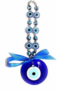 Puja N Pujari Six Ball Hanging Evil Eye for Good Luck Prosperity & Success Decorative Showpiece  -  15 cm