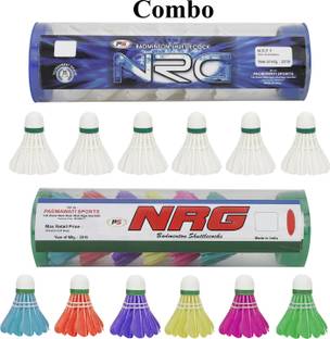 Padmawati Sports NRG Combo Feather Shuttle  - Multicolor