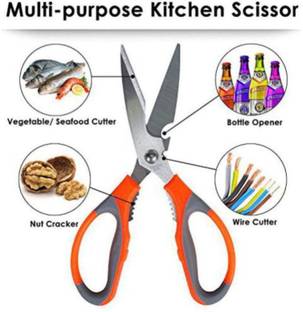 cged Multi-Function Kitchen Strong Chicken Bone Household Stainless Steel Sharp Cut Kill Fish Scissors Scissors