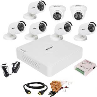 HIKVISION 8 Channal HD DVR 1080p 1Pcs,Outdoor Camera 5Pcs,Indoor Camera 2Pcs, Security Camera