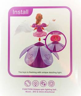 Tenmar Musical Angel Princess Toy Doll 360° Rotation Feature & 3D LED Lights-867