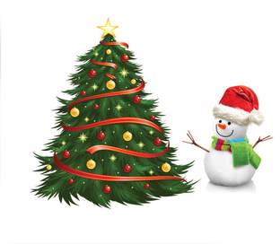 Artway 50 cm Amazing Christmas Tree Santa Claus Beautiful Wall Stickers for Living Bed Room Office Self Adhesive Sticker