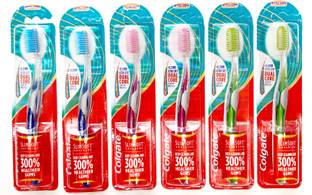 Colgate Slim Soft Advance Toothbrush (Pack of 6) Ultra Soft Toothbrush