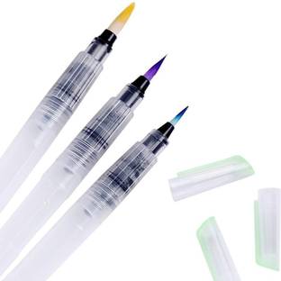 Sabahz Trading 3 Sizes Water Brush Pen for Watercolor Calligraphy Drawing Tool Marker
