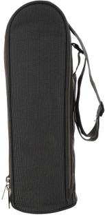Sanchi Creation Elite Polyester Round Zipper Insulated Bottle Cover (Black, 1 L)