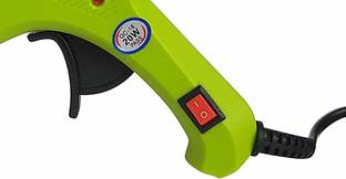 texla 20 WATT GREEN MINI (ON OFF SWITCH & INDICATOR) HOT MELT GLUE GUN WITH FREE 10 GLUE STICKS STANDARD TEMPRATURE CORDRDED GLUE GUN(7MM) Standard Temperature Corded Glue Gun