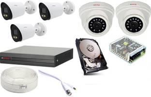 CP PLUS CP PLUS GUARD+ INTELLIGENT FULL COLOR HD (CP-GPC-T24PL2-S) 2 BULLET, (CP-VAC-D24PL2-V3 3 DOME CAMERA ),(CP-VRA-1E0801) COSMIC 8 CHANNEL DVR, 8 CHANNEL POWER SUPPLY, 1TB HARD DISK ,90M WIRE BUNDLE,BNC AND DC CONNECTORS. Security Camera