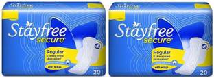 STAYFREE Secure Regular 20+20 Sanitary Pad Sanitary Pad