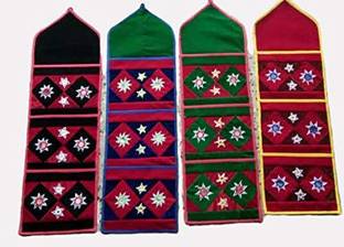Ayush Crafts Wall Hanging Velvet Cloth Wall Decor Letter Holder Pack of 5