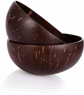 Sahya Dale Wooden Serving Bowl Coconut Shell bowl pack of 2
