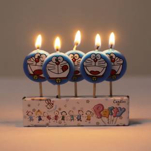 FUNCART Round Doraemon tooth pick Candle
