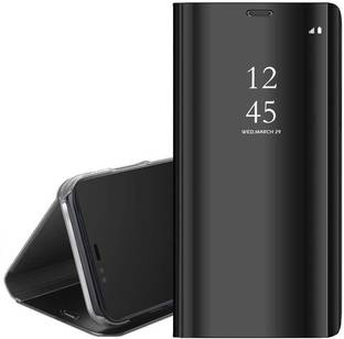 BRK Flip Cover for Samsung Galaxy A70, Clear View Non-Sensor Mirror Flip Cover Case