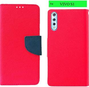 MYSHANZ Flip Cover for vivo s1, vivo s1 flip cover, vivo s1 Desginer Flip cover, vivo s1 mobile flip cover (Red)