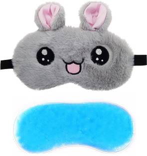 Jenna Fur Kitty Grey Gel Sleeping Eye Mask for Insomnia, Meditation, Puffy Eyes and Dark Circles